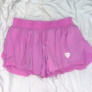 Flowy pink athletic shorts